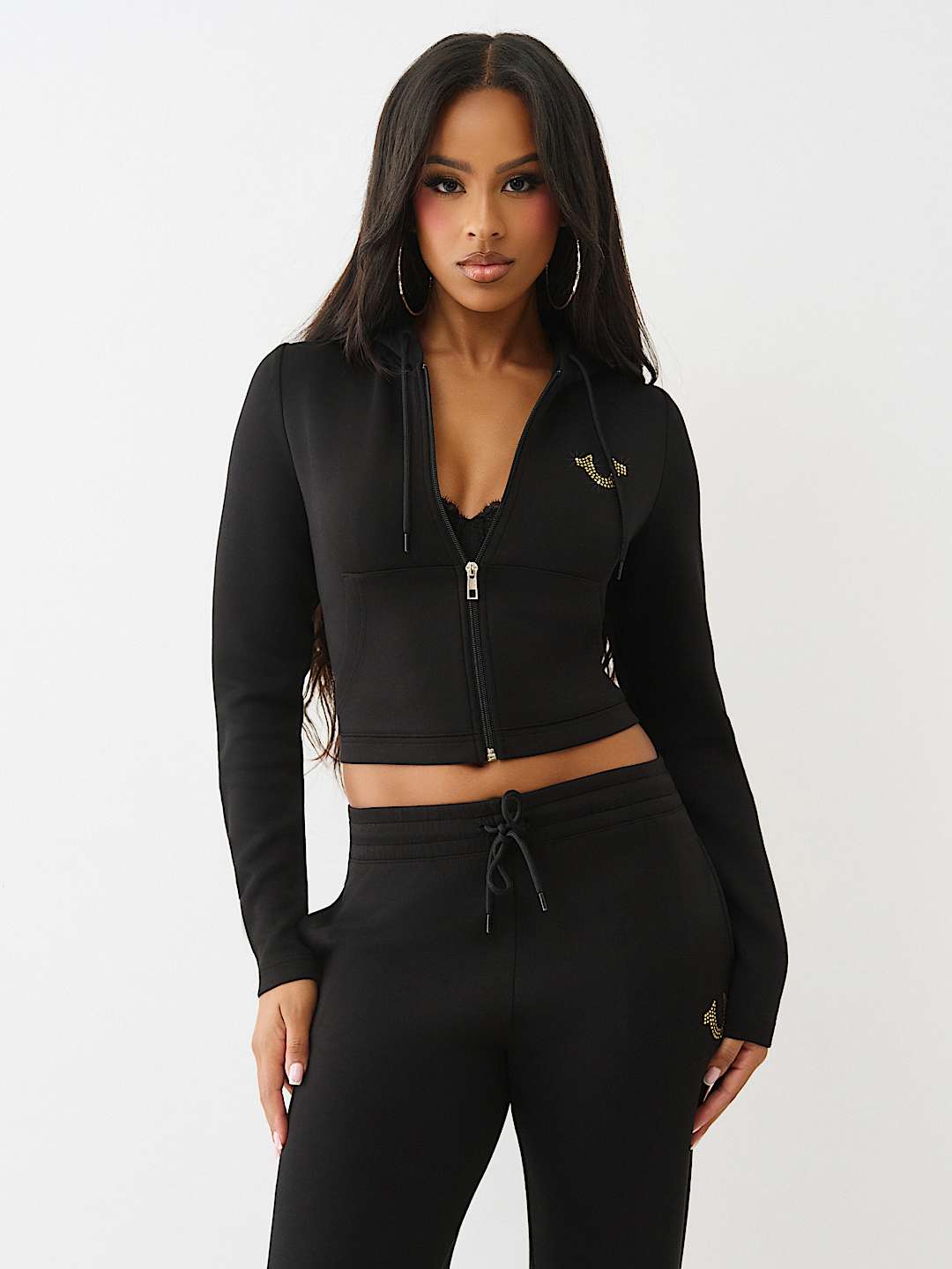 SHRUNKEN LOGO ZIP HOODIE, image 2