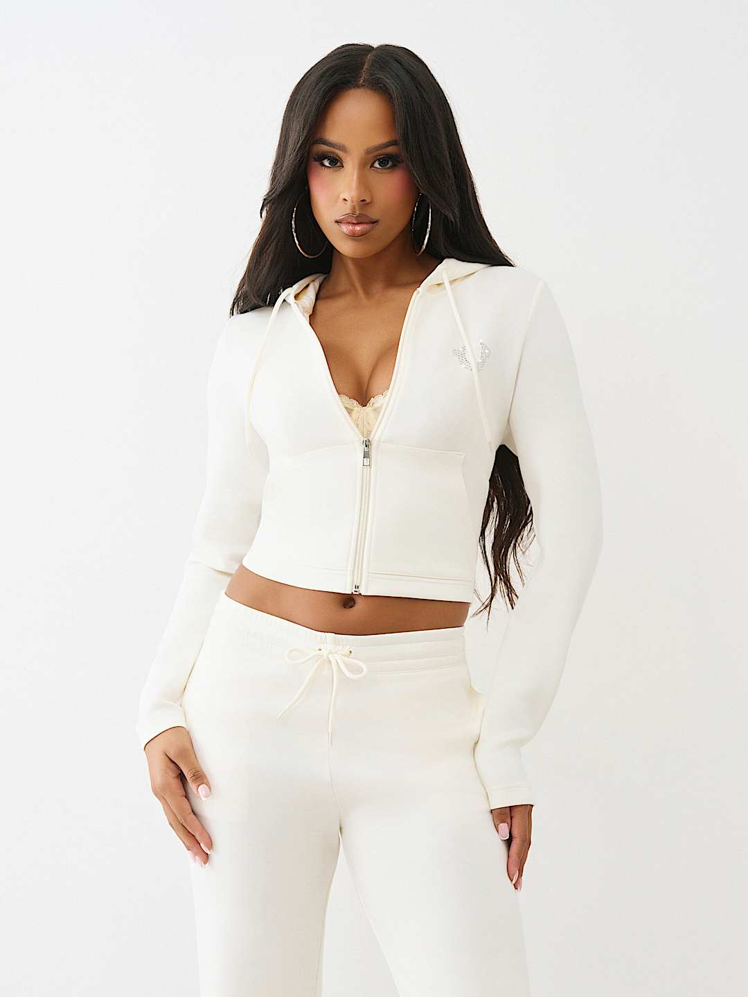 SHRUNKEN LOGO ZIP HOODIE, image 2