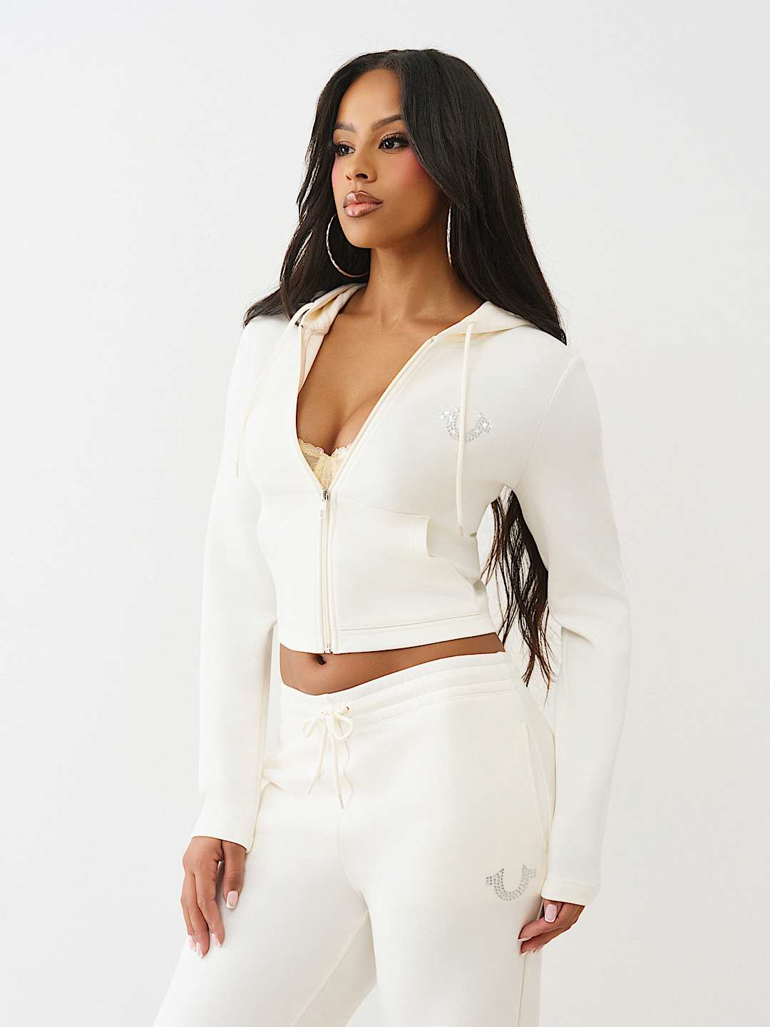 SHRUNKEN LOGO ZIP HOODIE, image 4