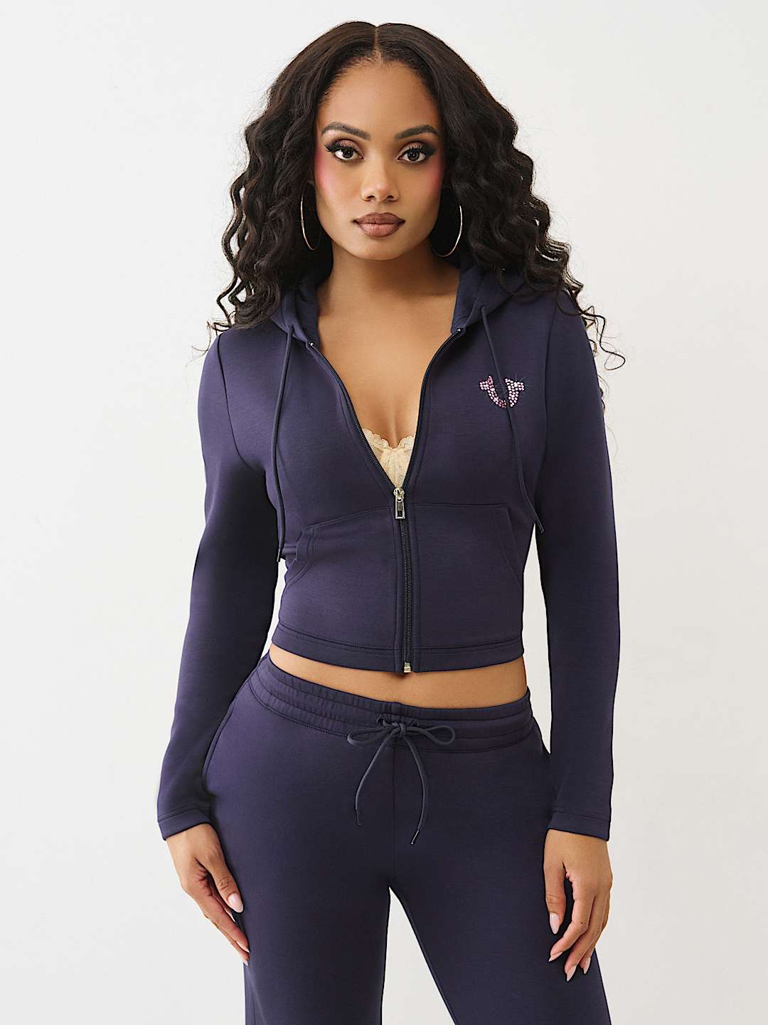 SHRUNKEN LOGO ZIP HOODIE, image 2