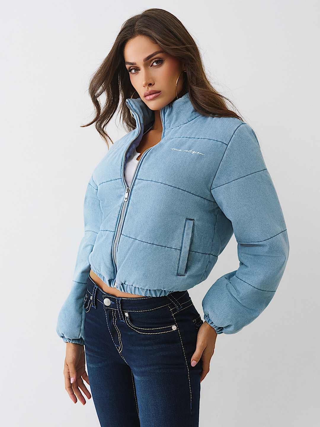 CHAQUETA ACOLCHADA DE MEZCLILLA, image 3