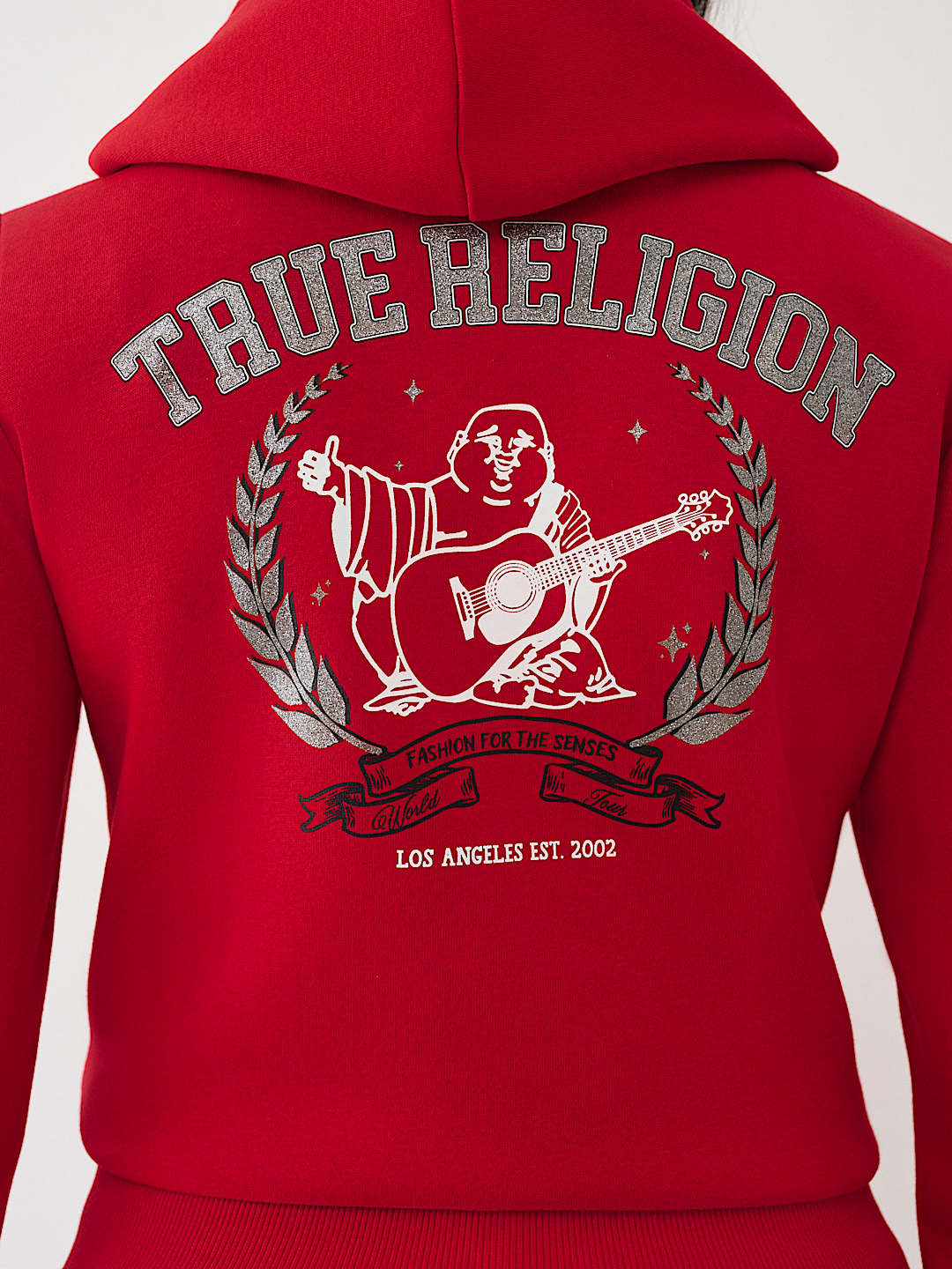 SHIMMER BUDDHA CREST ZIP HOODIE, image 1