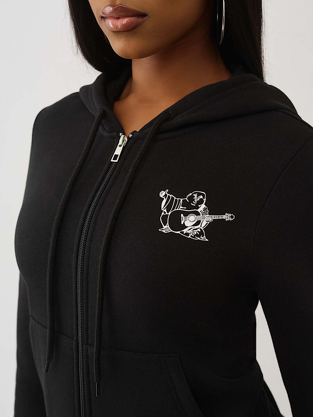BUTTERFLY CRYSTAL LOGO ZIP HOODIE, image 6