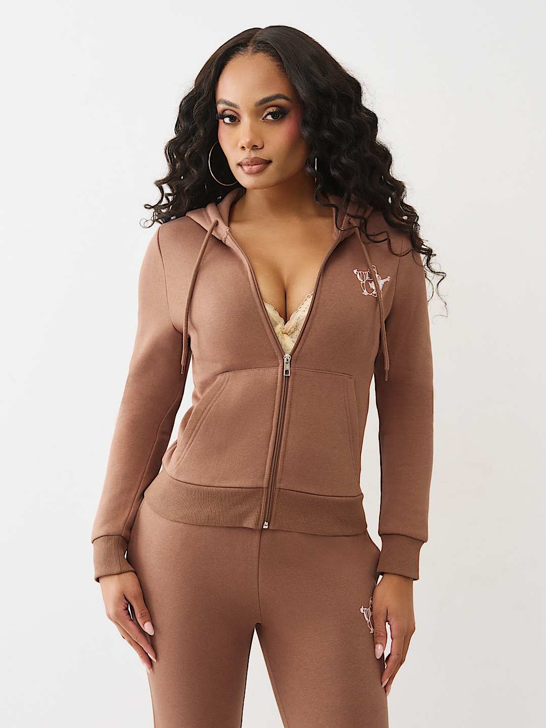 BUTTERFLY CRYSTAL LOGO ZIP HOODIE, image 2