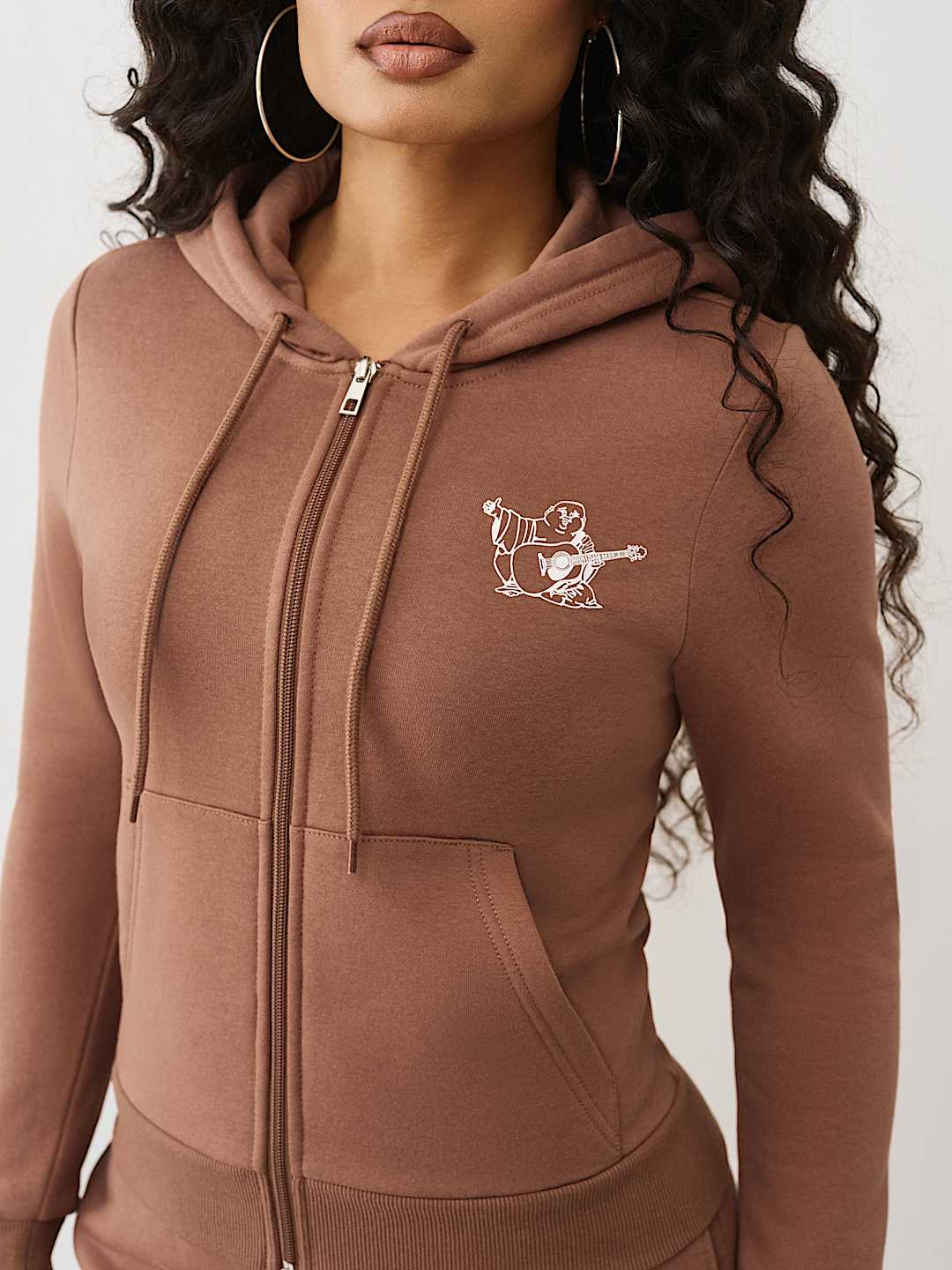 BUTTERFLY CRYSTAL LOGO ZIP HOODIE, image 5