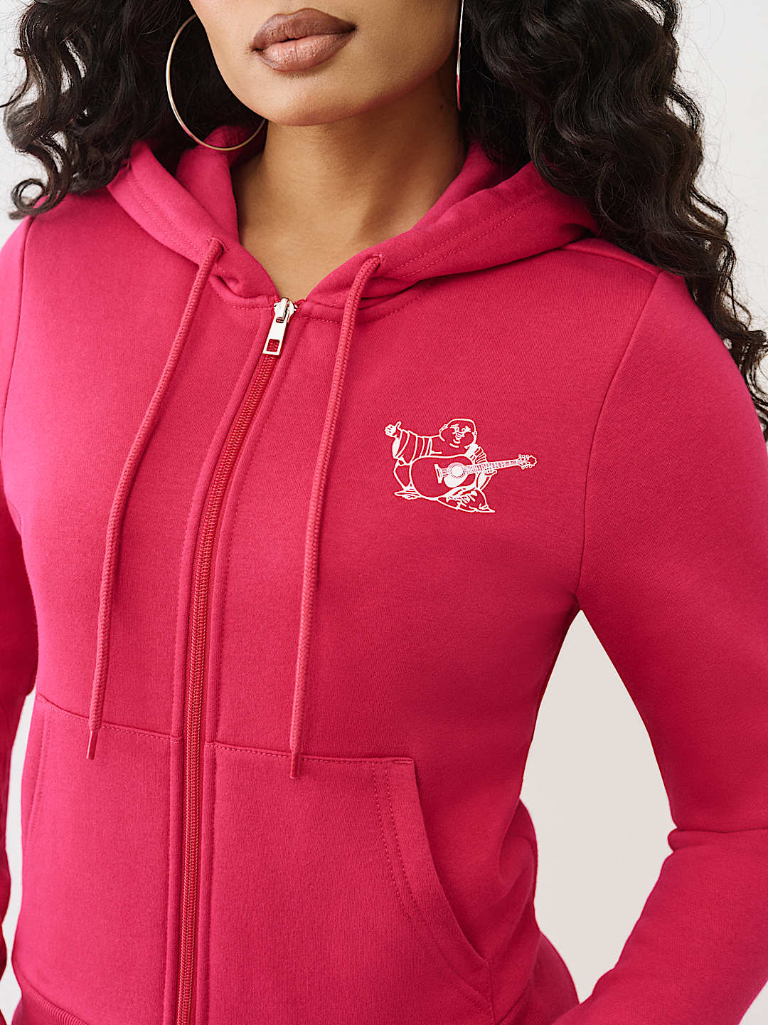 BUTTERFLY CRYSTAL LOGO ZIP HOODIE, image 5
