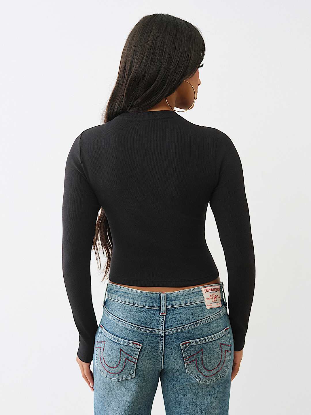 BUDDHA RIBBED LONG SLEEVE  BABY TEE, image 5