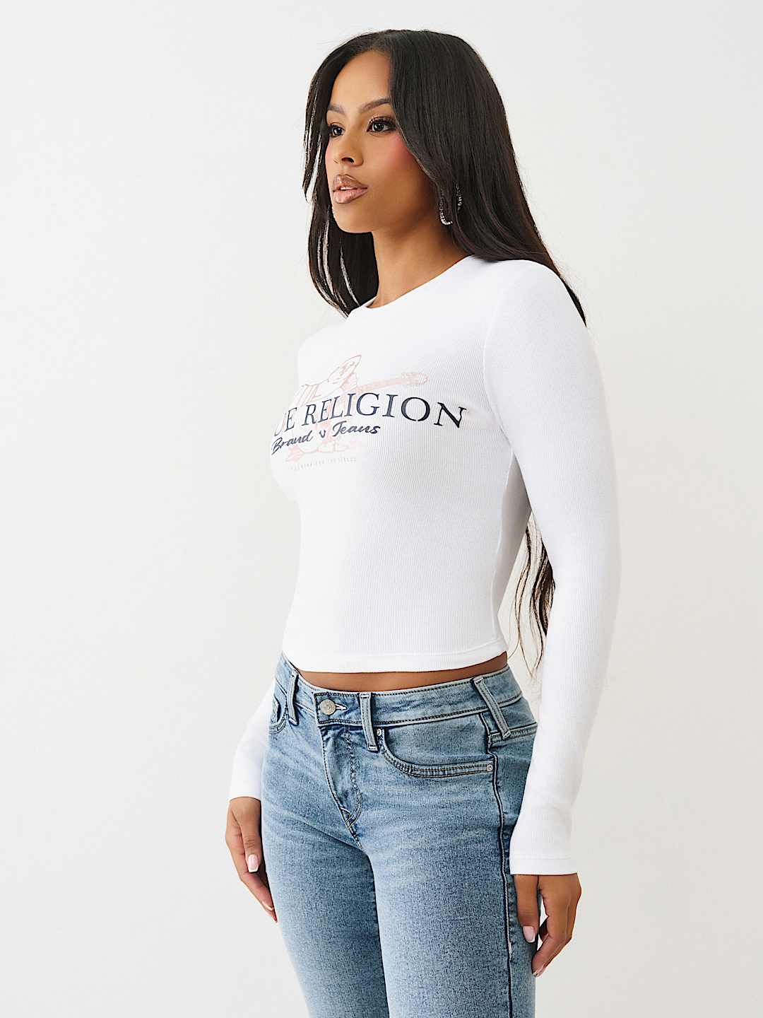 BUDDHA RIBBED LONG SLEEVE  BABY TEE, image 4