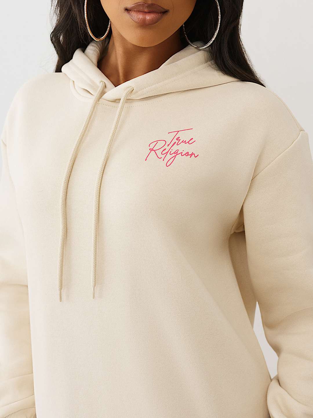 CRYSTAL HORSESHOE SCRIPT HOODIE DRESS, image 4