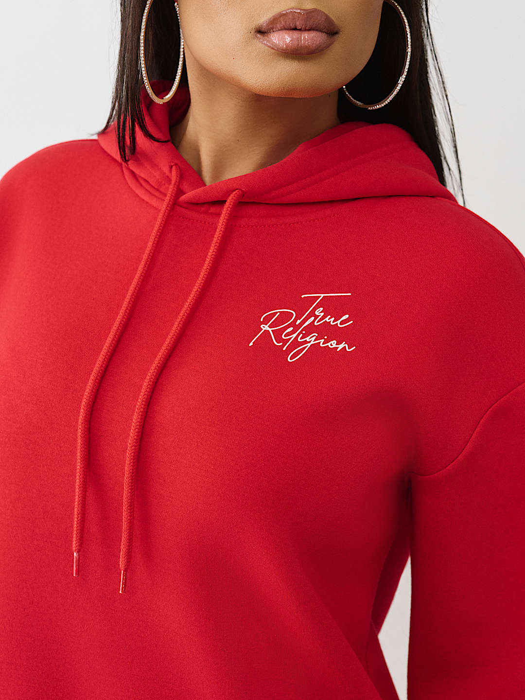 CRYSTAL HORSESHOE SCRIPT HOODIE DRESS, image 6