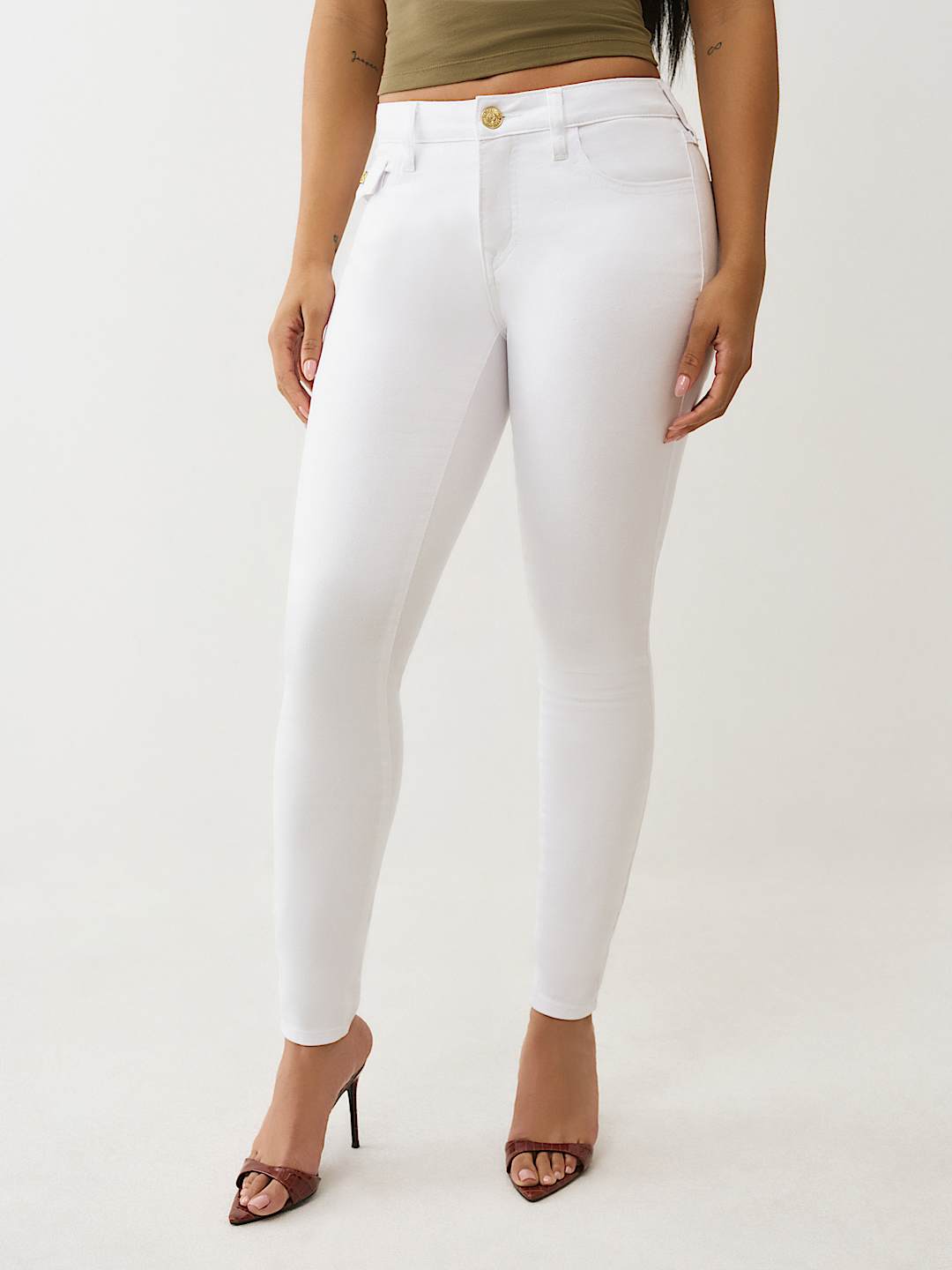 JENNIE BIG T LUREX HORSESHOE CURVY SKINNY JEAN, image 1