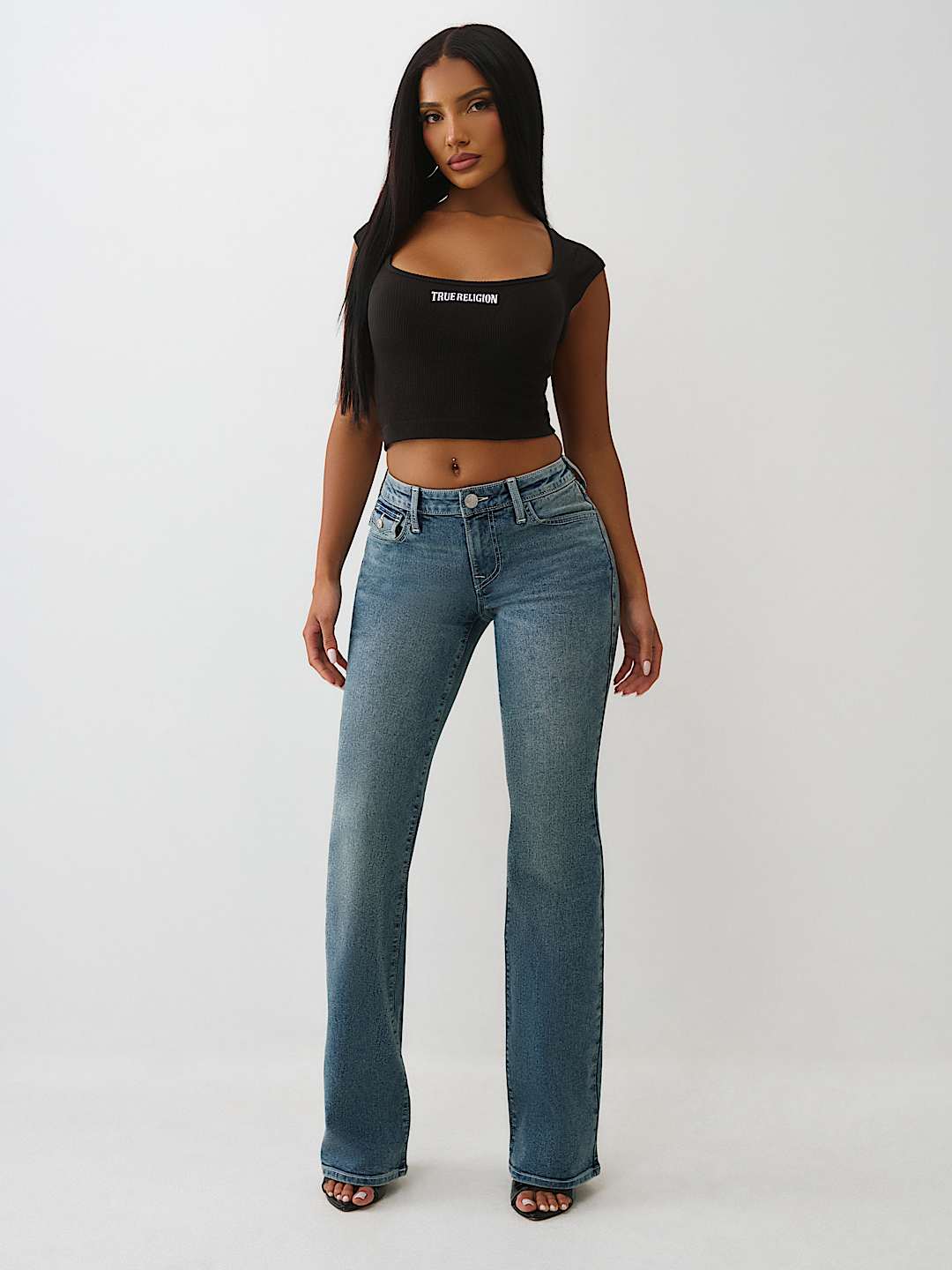 BECCA MID RISE BOOTCUT JEAN, image 2