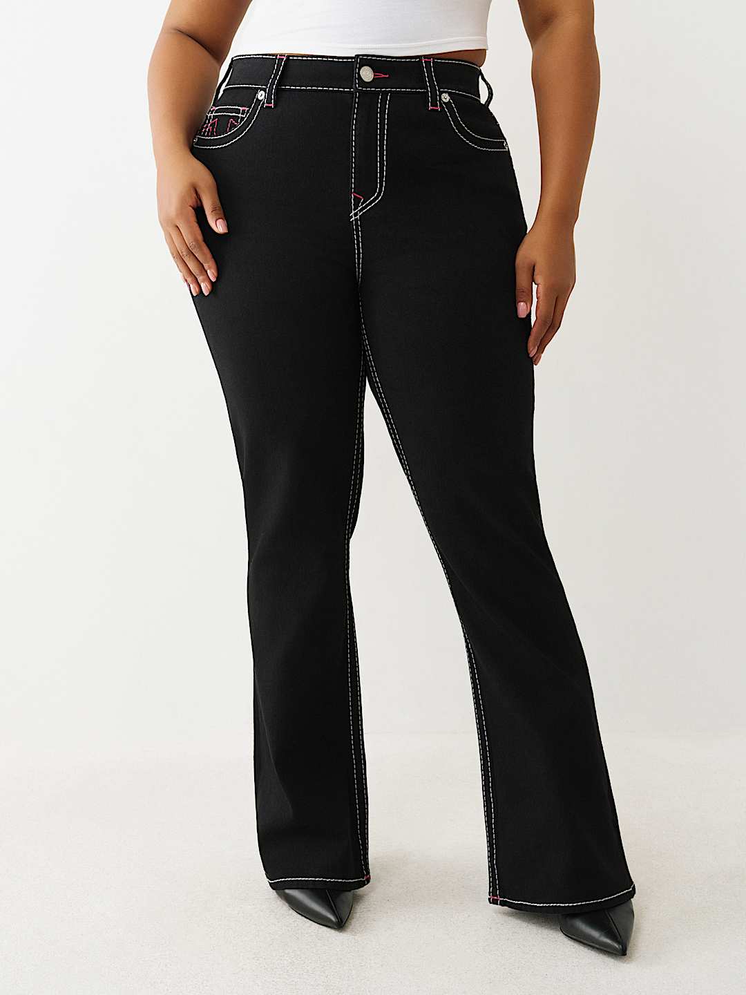 PLUS BECCA MID RISE BIG T&nbsp;BOOTCUT JEAN, image 2