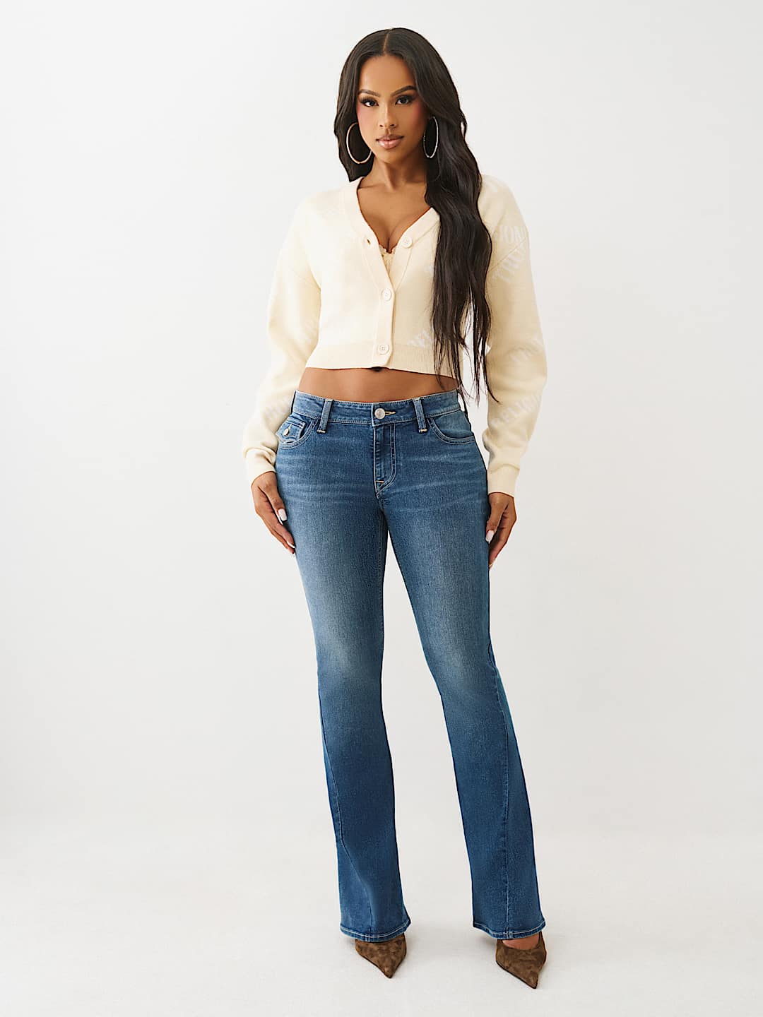 JOEY MID RISE FLAP FLARE JEAN, image 2