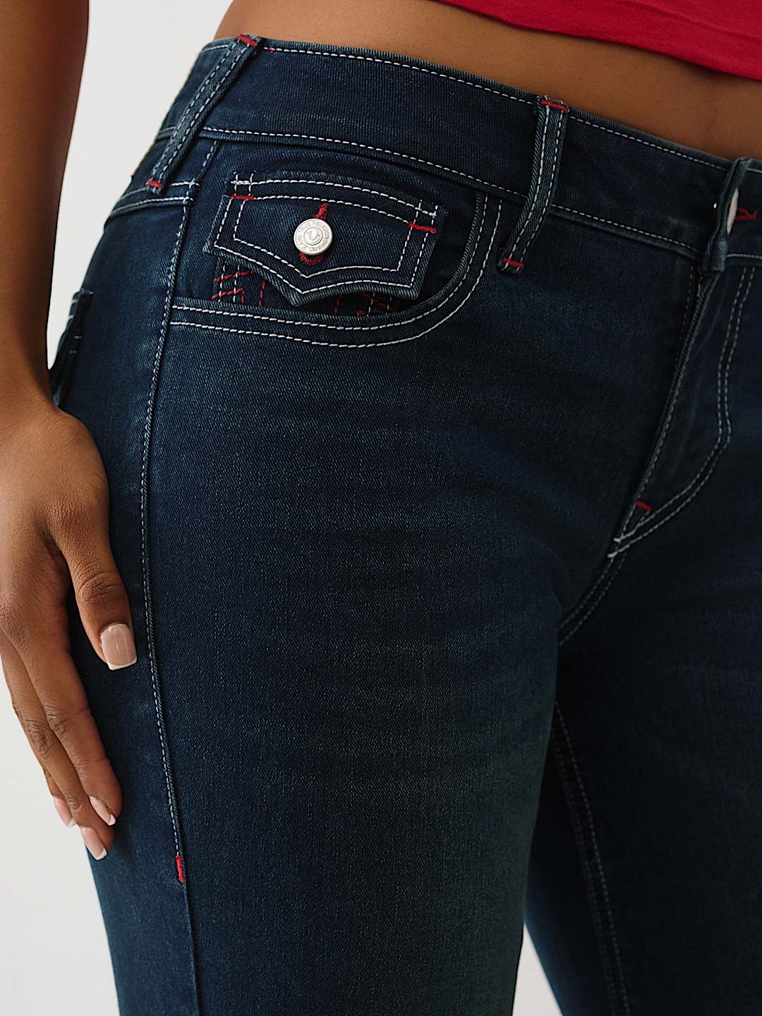 JOEY MID RISE FLARE JEAN - DARK MOUTAINSIDE WASH | True Religion