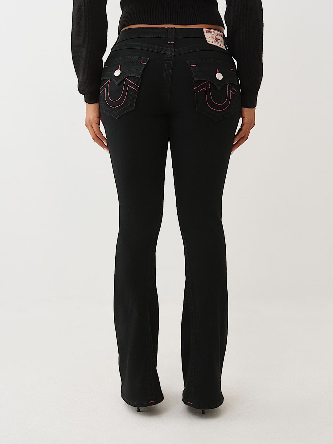 JOEY MID RISE BIG T FLARE JEAN - Body Rinse Black | True Religion