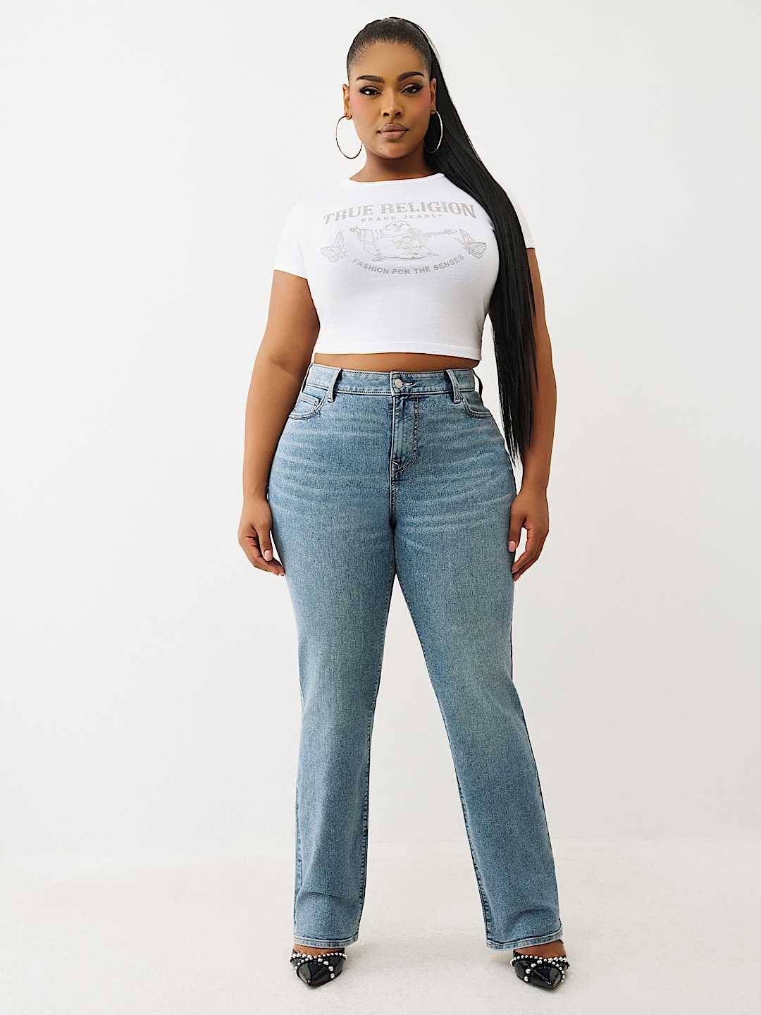PLUS BILLIE MID RISE STRAIGHT JEAN, image 2