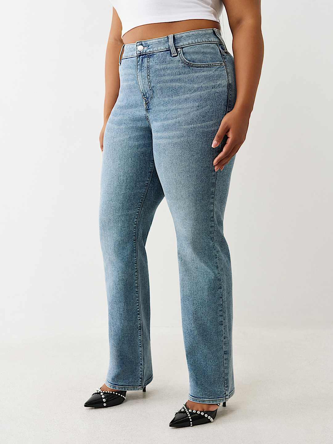 PLUS BILLIE MID RISE STRAIGHT JEAN, image 3