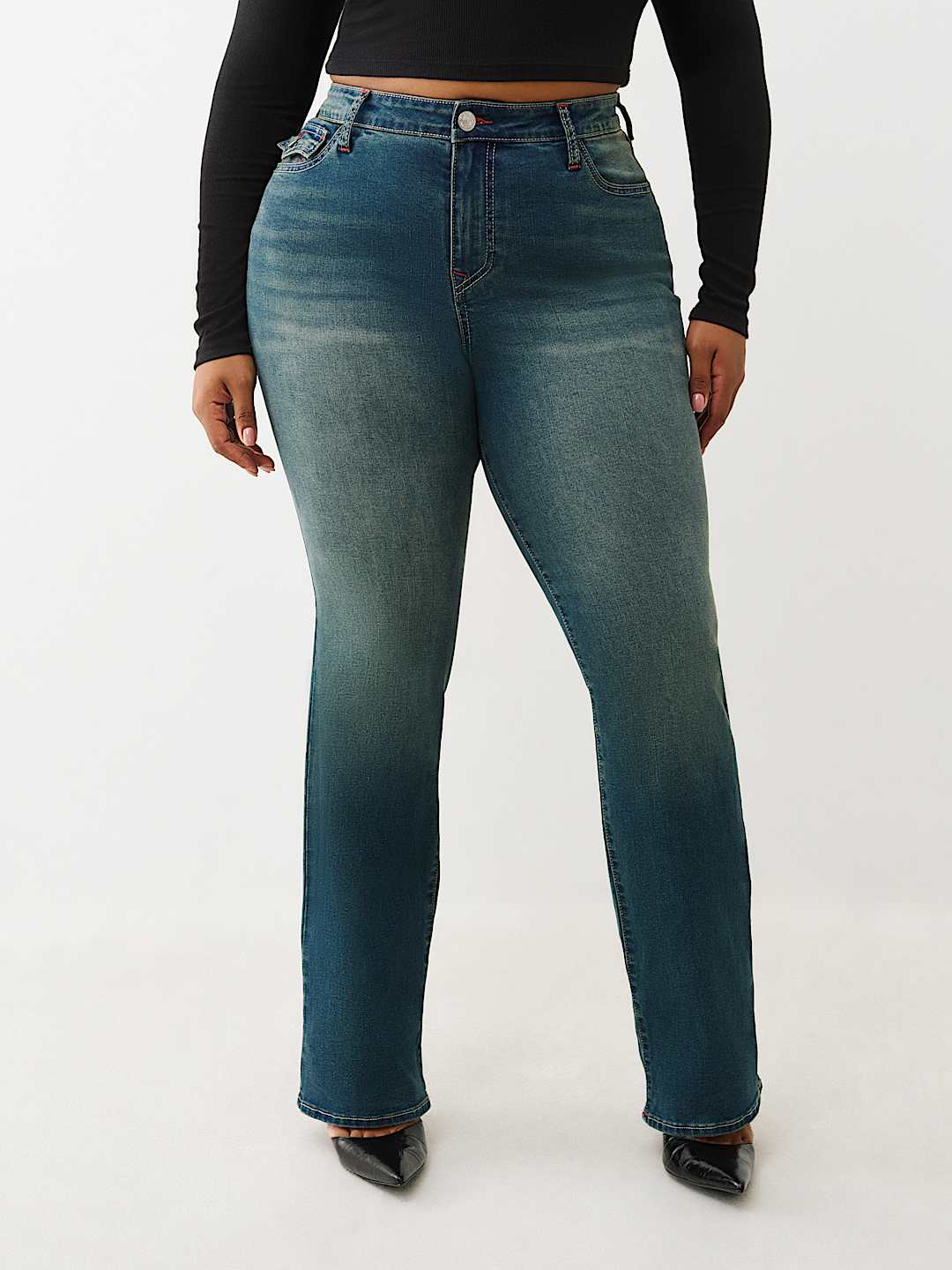 PLUS BILLIE MID RISE STRAIGHT JEAN, image 2
