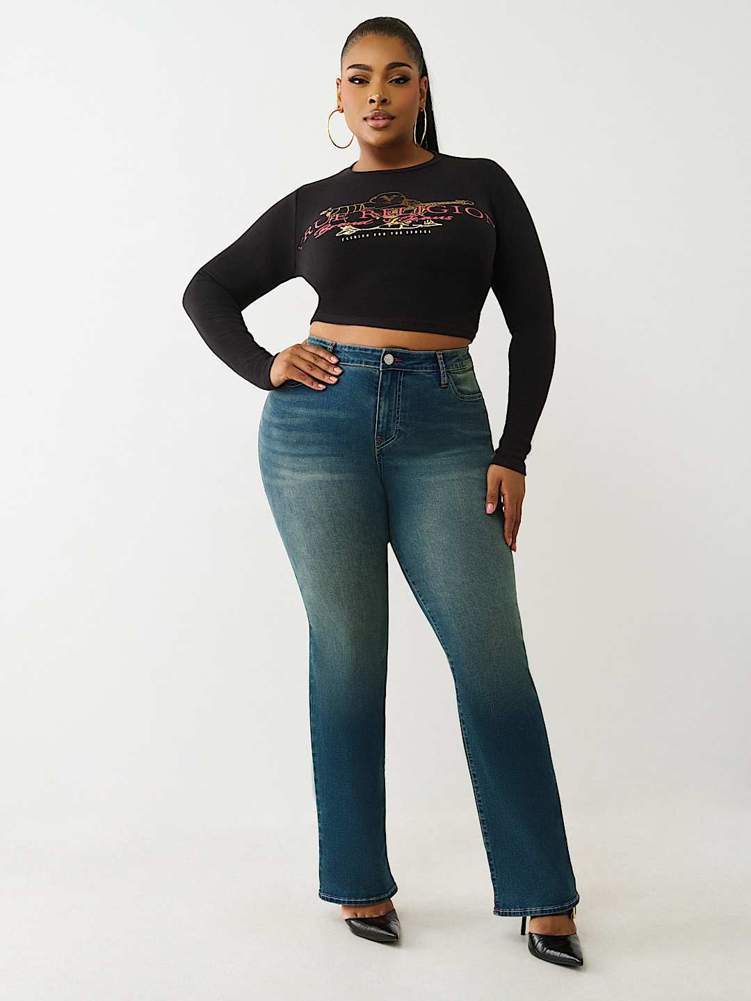 PLUS BILLIE MID RISE STRAIGHT JEAN, image 3