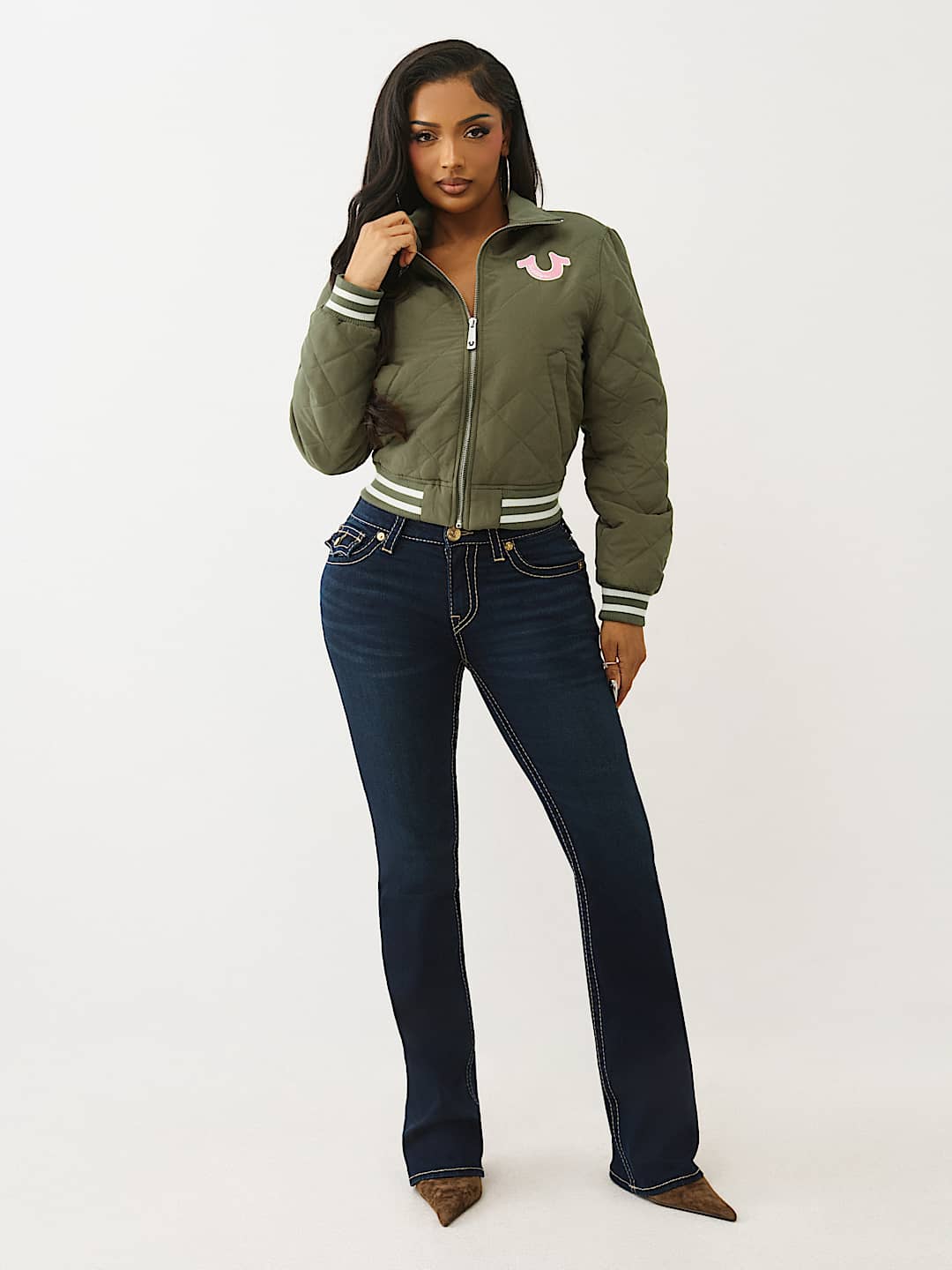 HORSESHOE QUILTED BOMBER JACKET, image 2