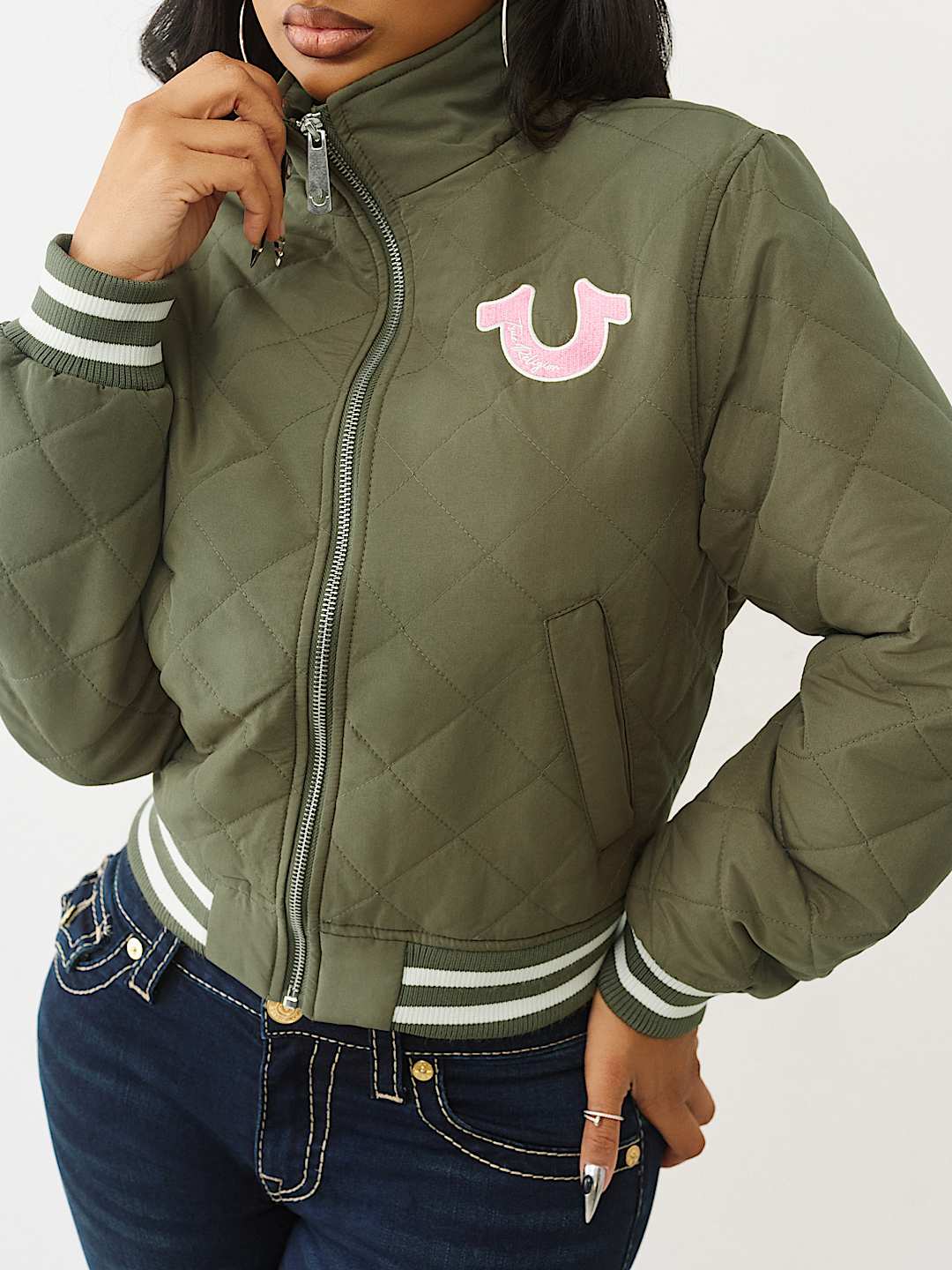 HORSESHOE QUILTED BOMBER JACKET, image 6