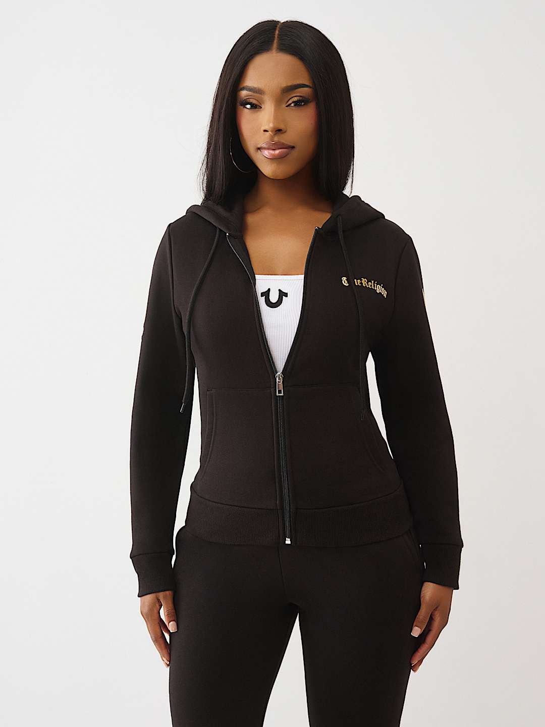 WINGED LOGO ZIP HOODIE, image 2