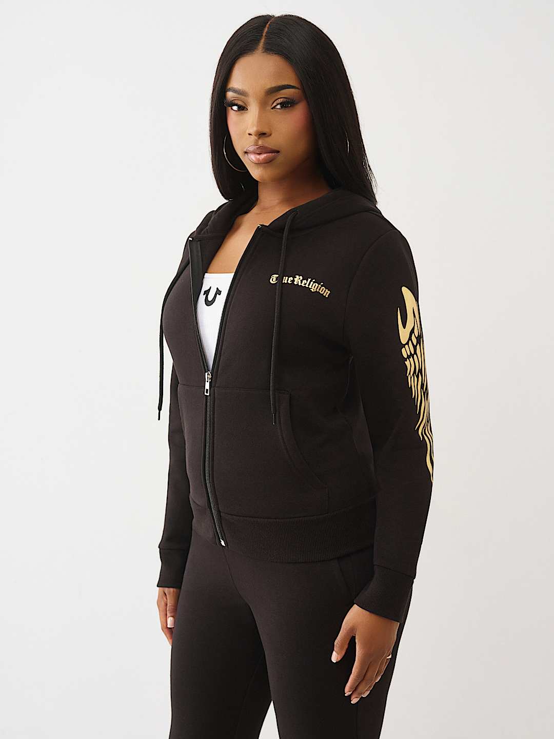 WINGED LOGO ZIP HOODIE, image 4