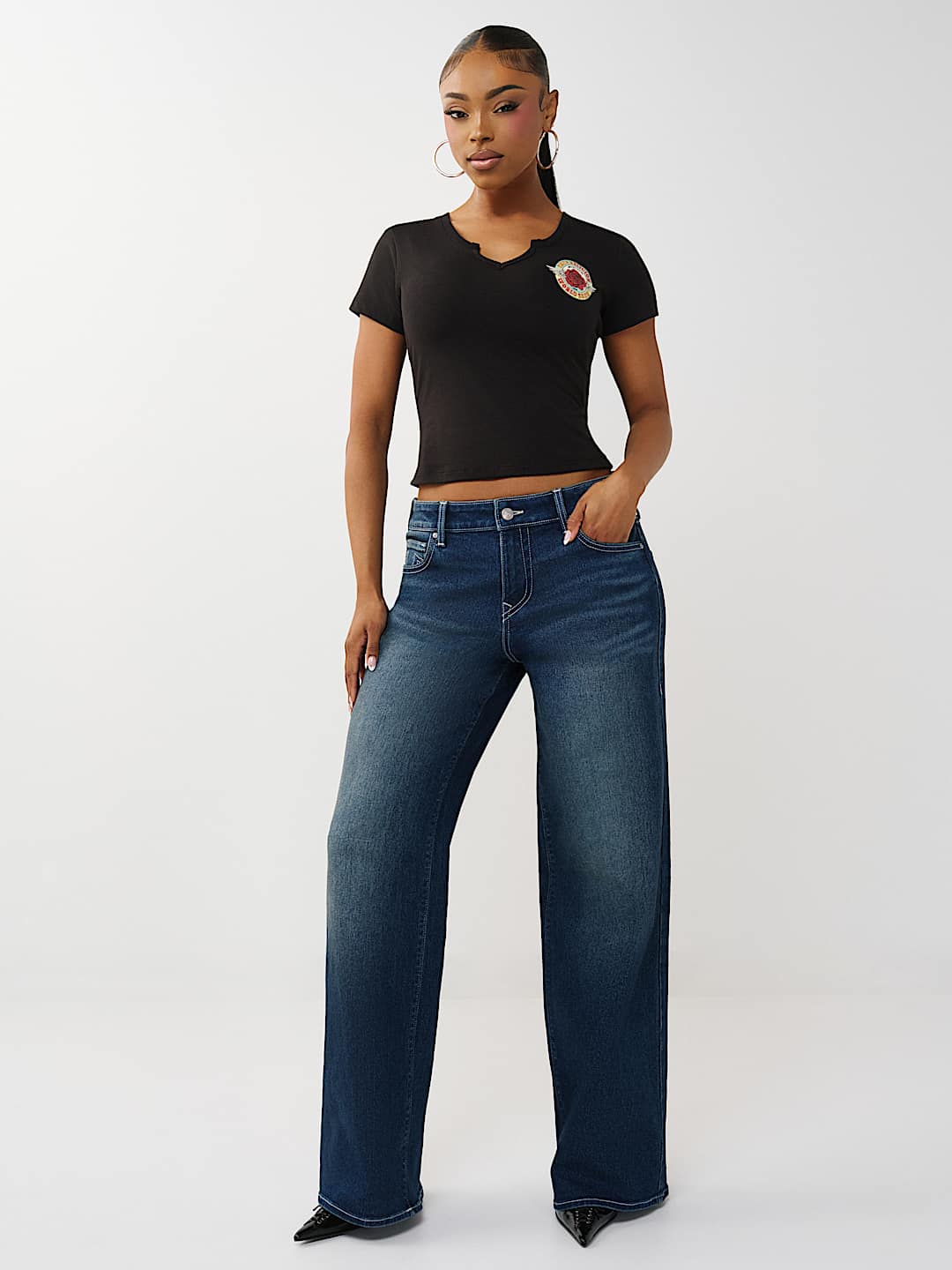 ROSE NOTCH BABY TEE, image 3