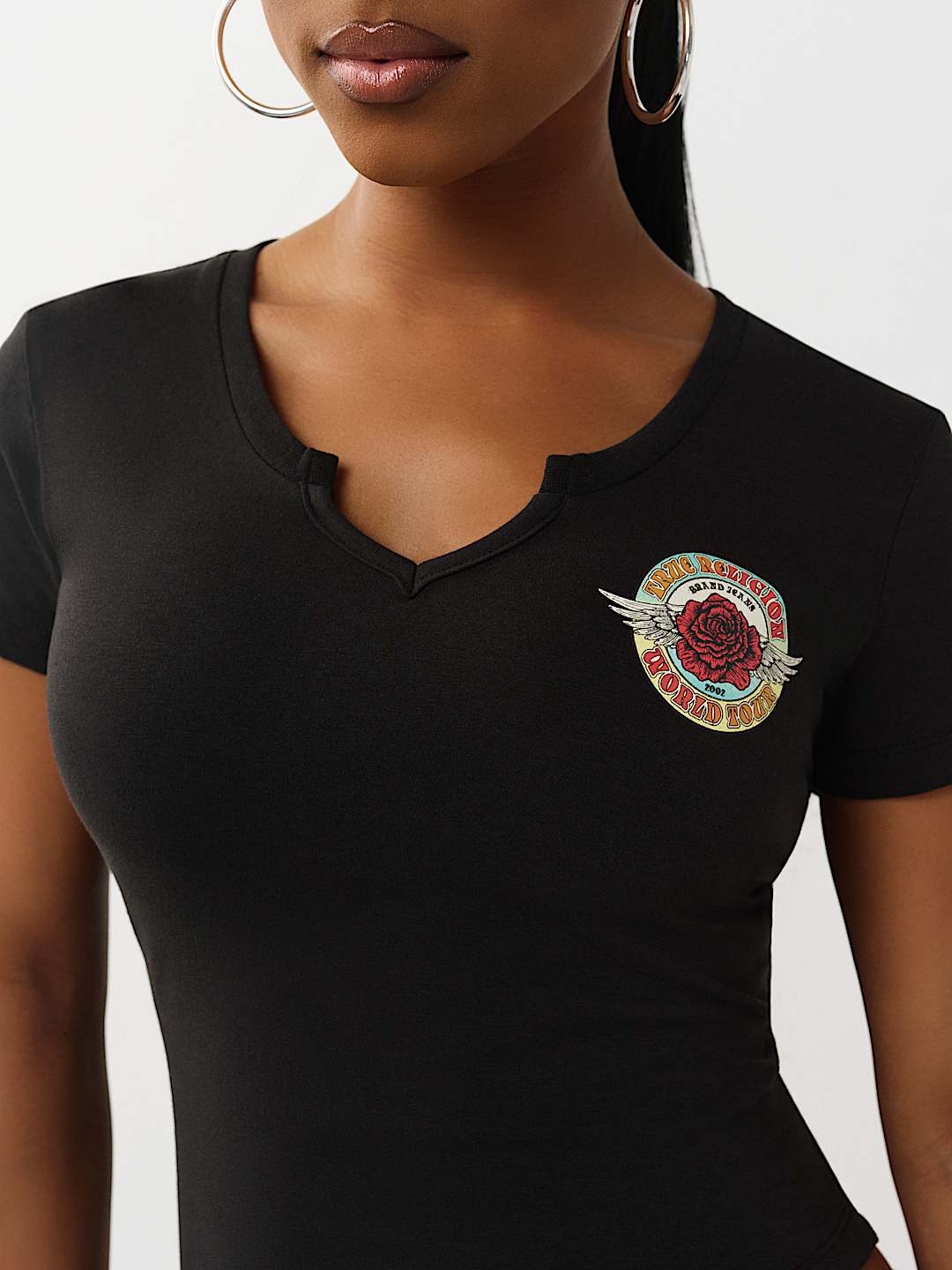 ROSE NOTCH BABY TEE, image 5