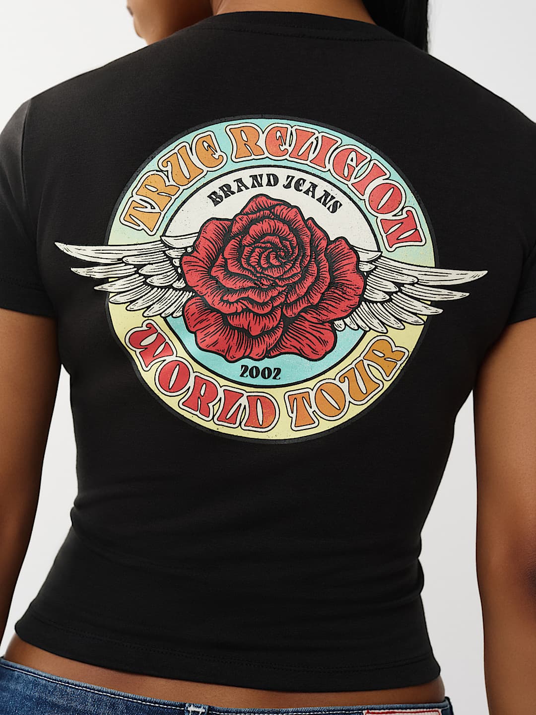 ROSE NOTCH BABY TEE, image 1