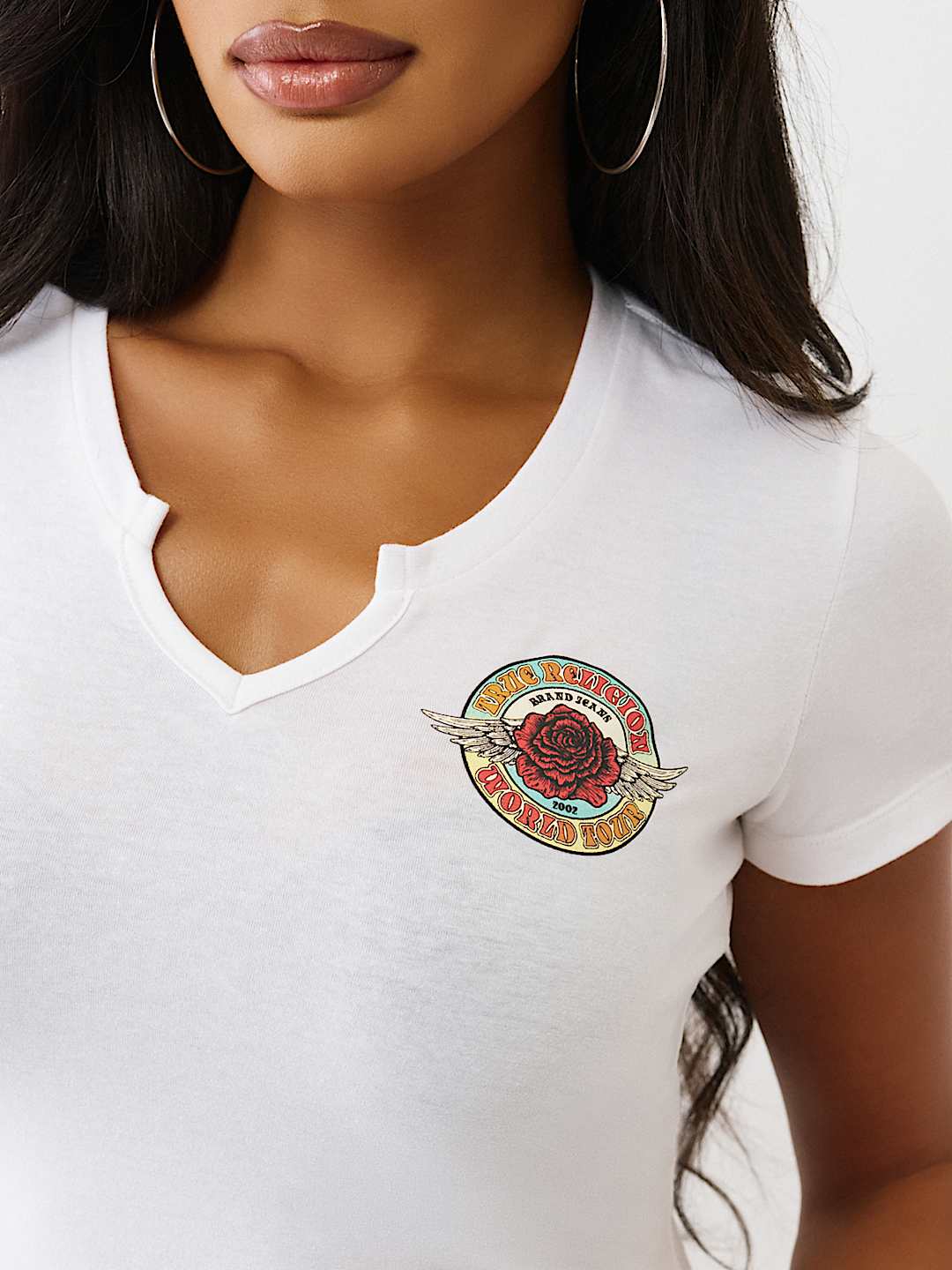 ROSE NOTCH BABY TEE, image 6