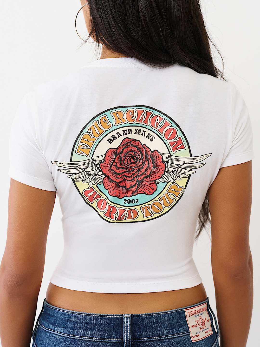 ROSE NOTCH BABY TEE, image 1