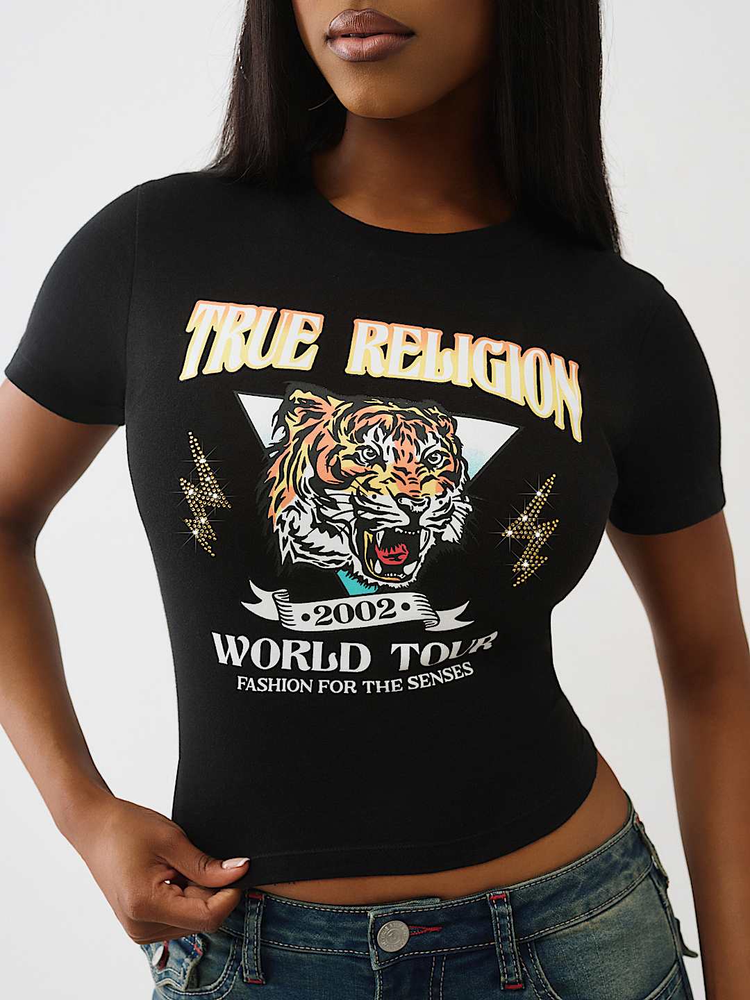 TIGER GRAPHIC BABY TEE, image 1