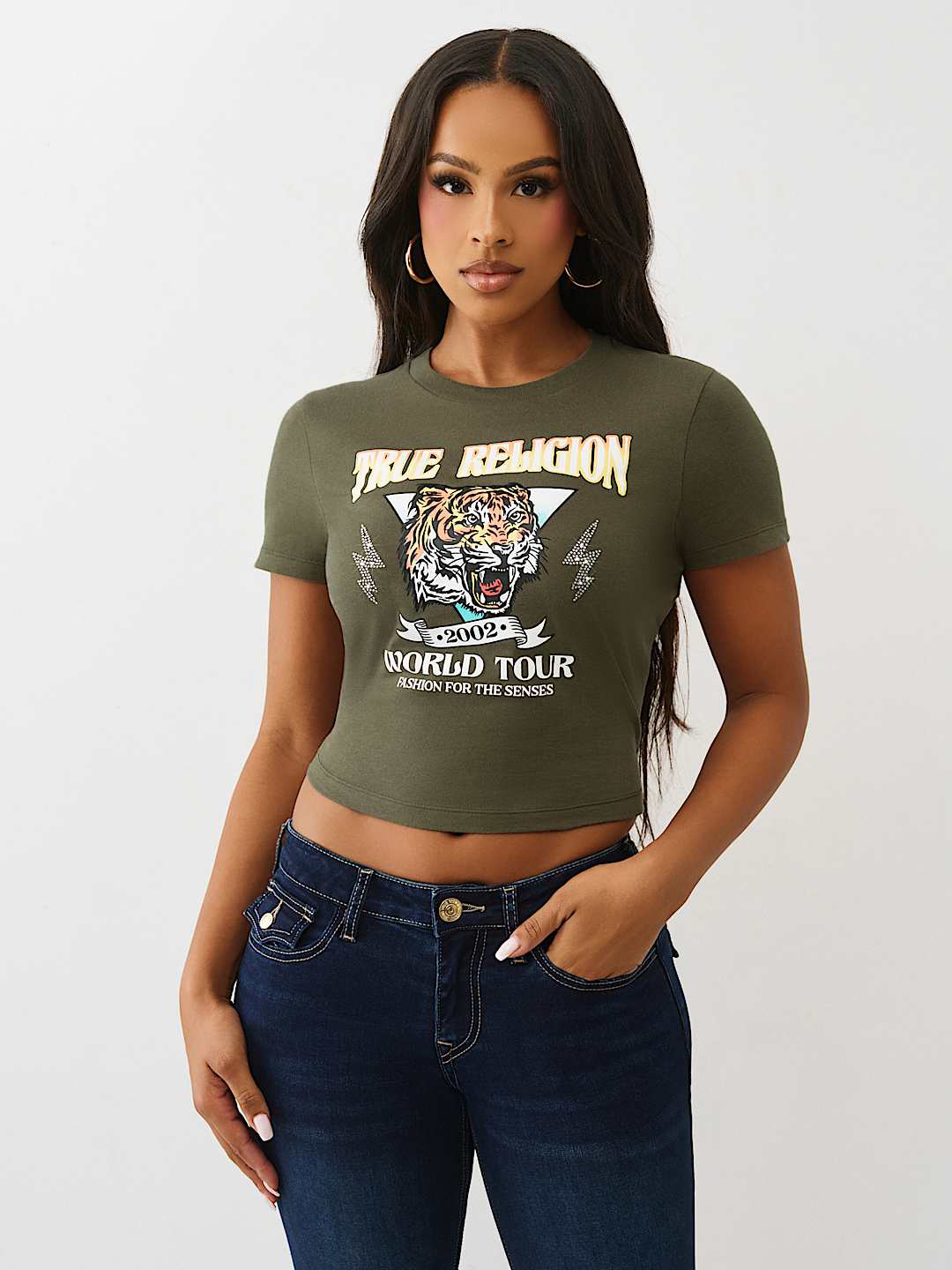 TIGER GRAPHIC BABY TEE, image 2