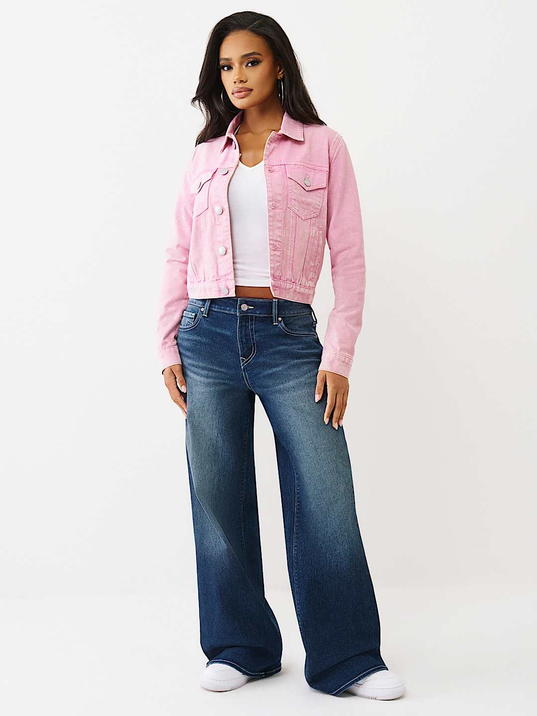 CHAQUETA ESTILO CAMIONERO RECORTADA CON LAVADO A LA PIEDRA, image 2