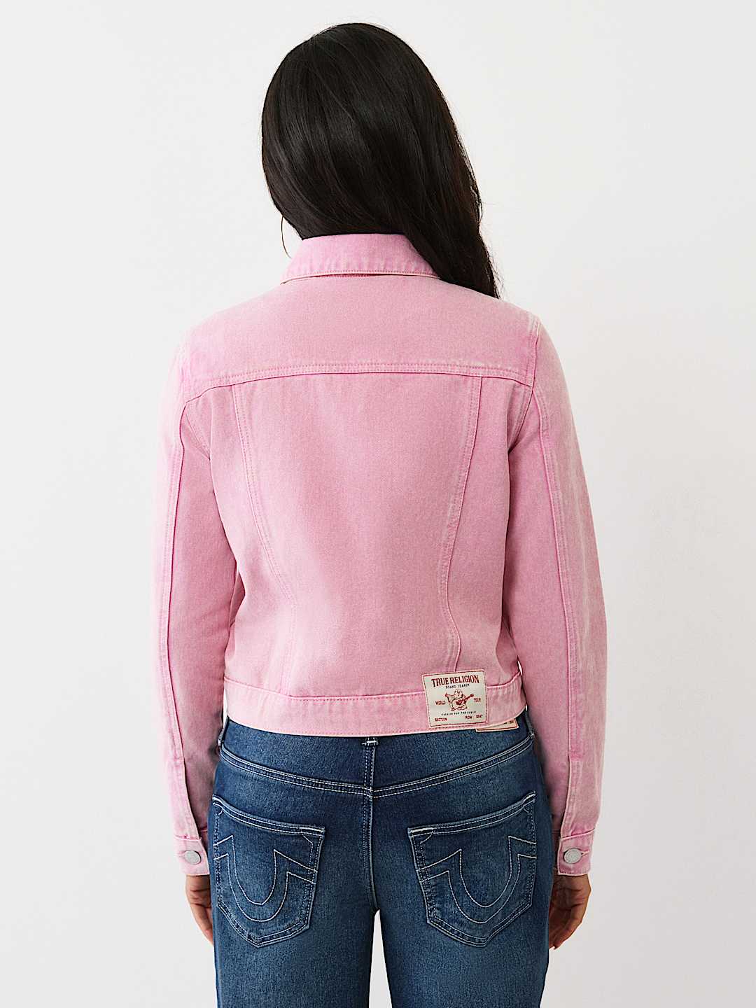 CHAQUETA ESTILO CAMIONERO RECORTADA CON LAVADO A LA PIEDRA, image 5