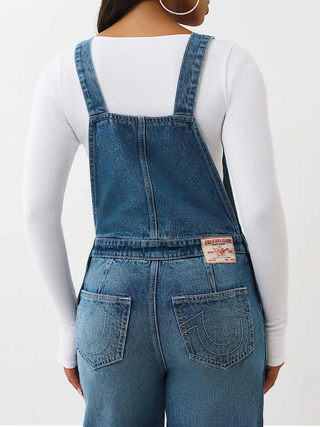 STRAIGHT LEG DENIM OVERALL, image 6
