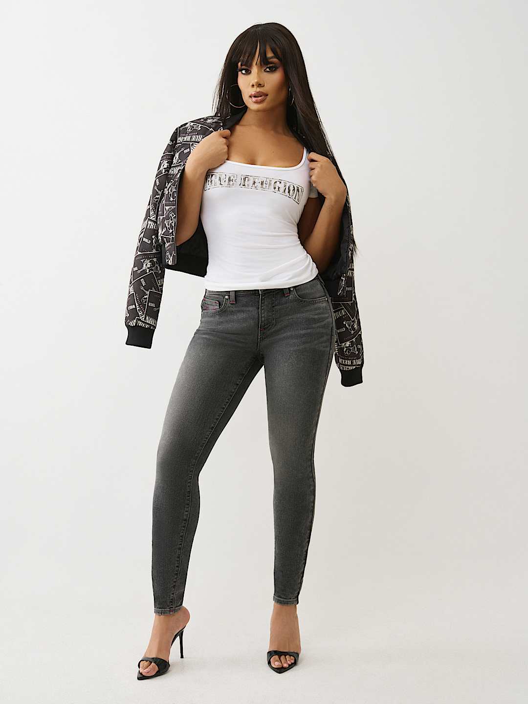 CAMO LOGO SQUARE NECK TOP, image 3