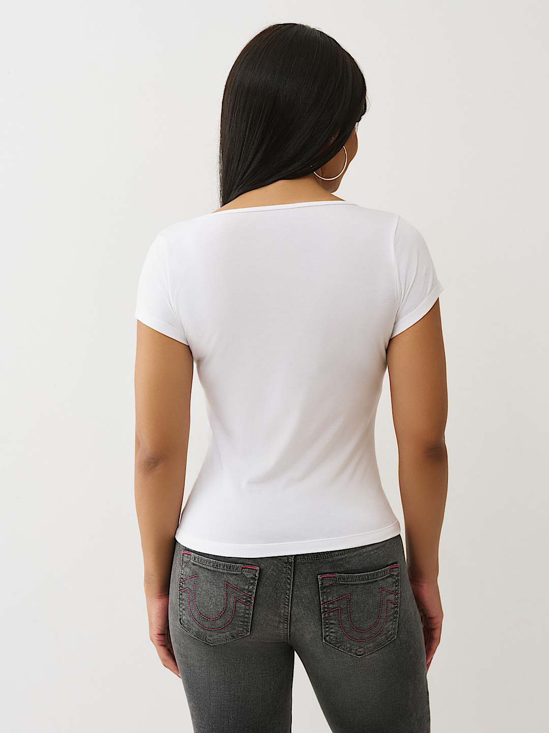 CAMO LOGO SQUARE NECK TOP, image 5