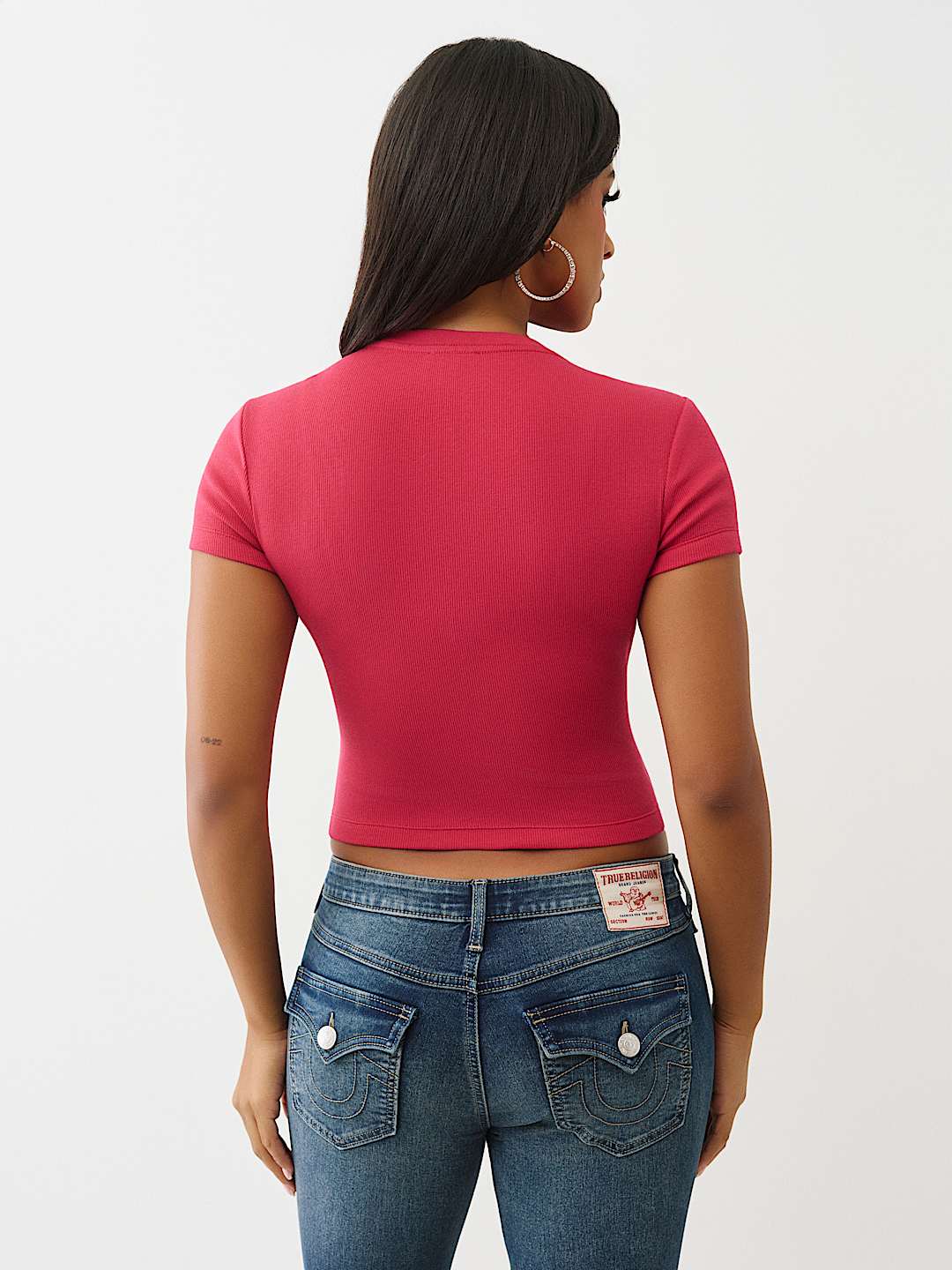 GLITTER HORSESHOE NOTCH BABY TEE, image 5