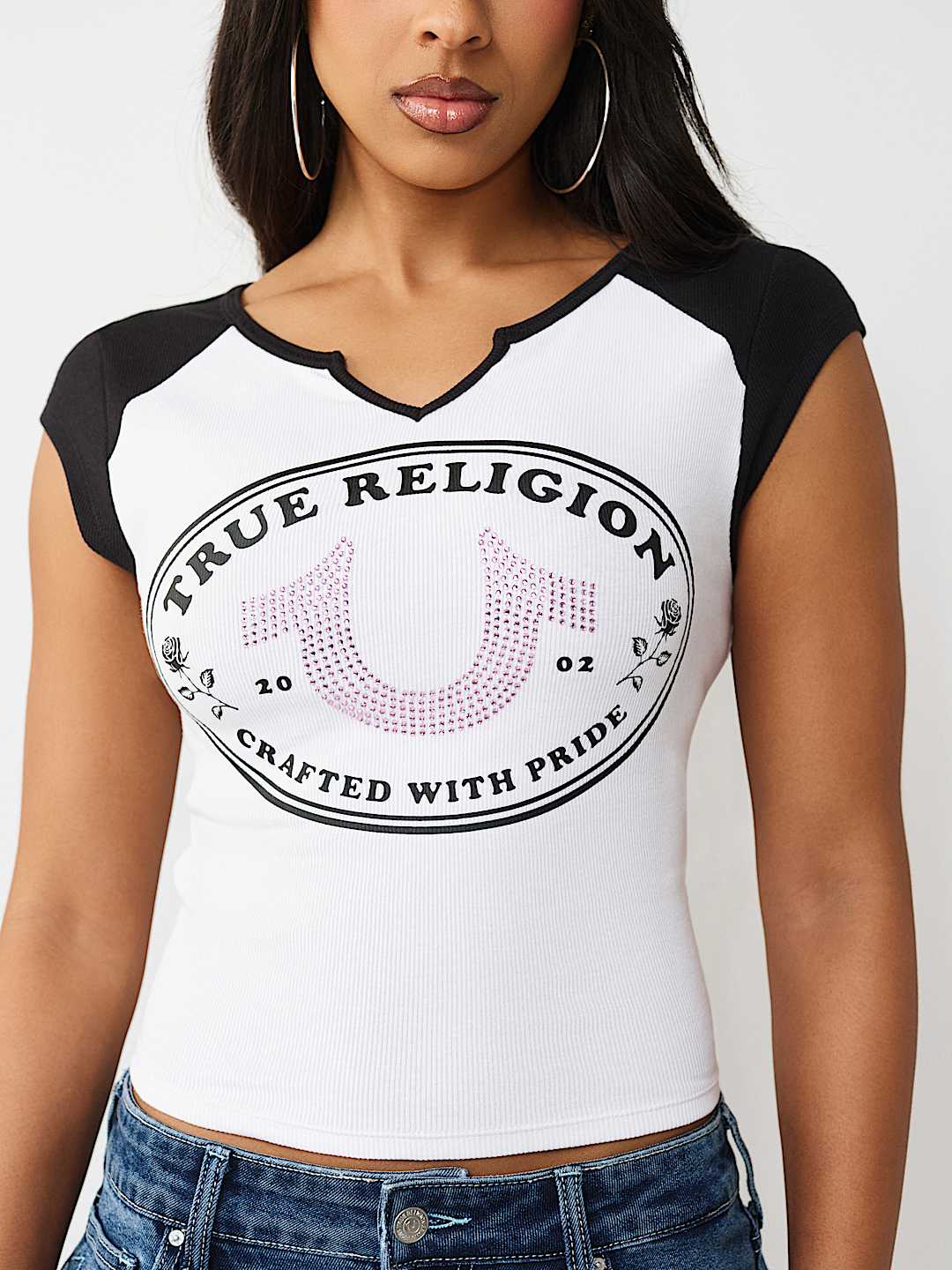 HORSESHOE ROSE BABY TEE, image 1