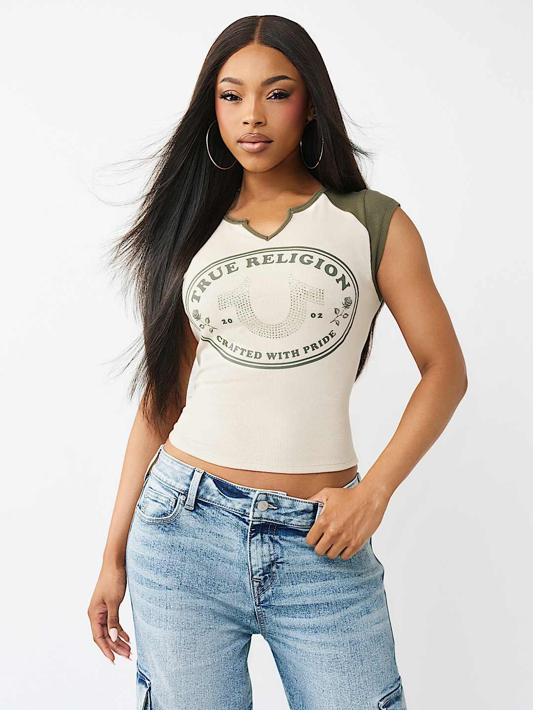 HORSESHOE ROSE BABY TEE, image 2