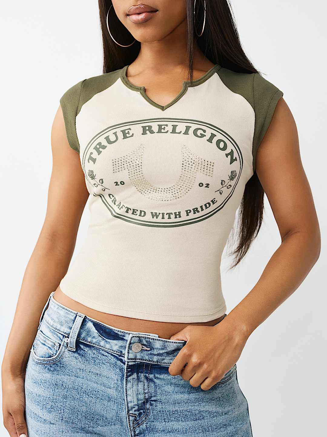 HORSESHOE ROSE BABY TEE, image 1