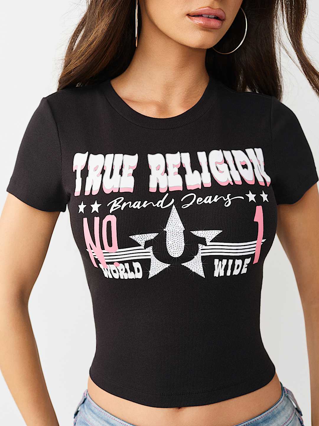 WESTERN LOGO RIBBED BABY TEE, image 1