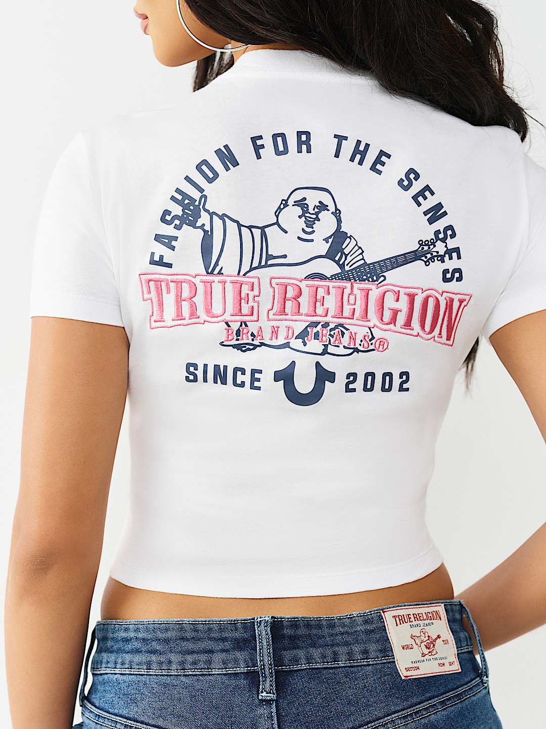 CAMISETA RELAJADA RECORTADA CON BUDDHA, image 1