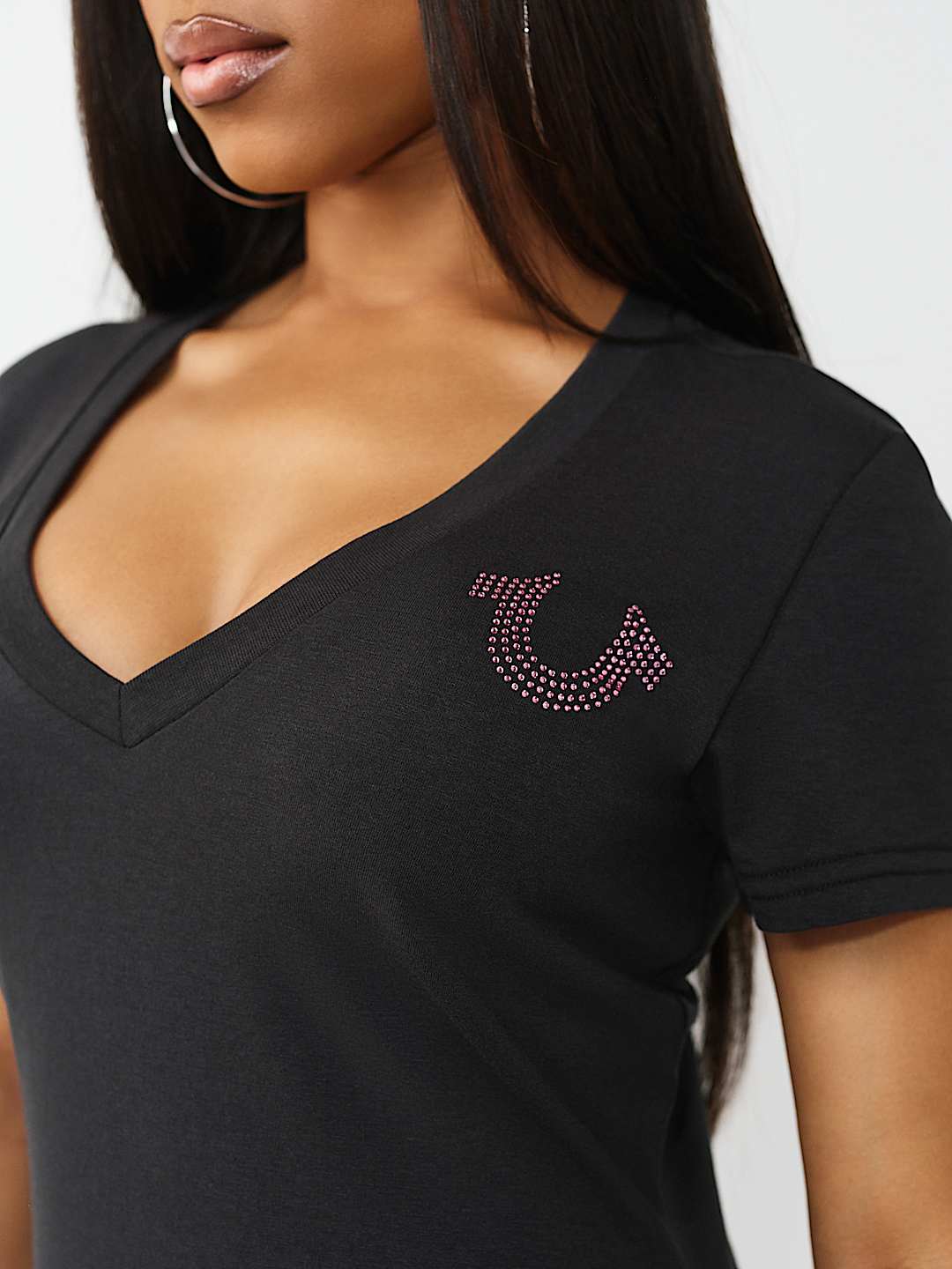 BUTTERFLY LOGO V-NECK TEE, image 5