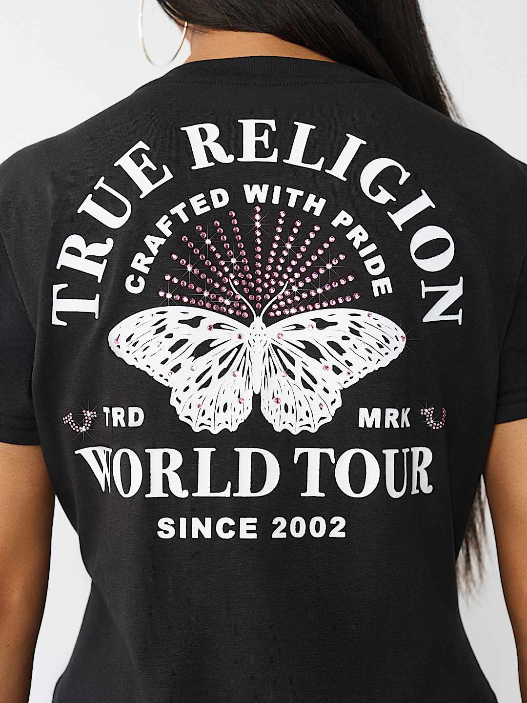 BUTTERFLY LOGO V-NECK TEE, image 1