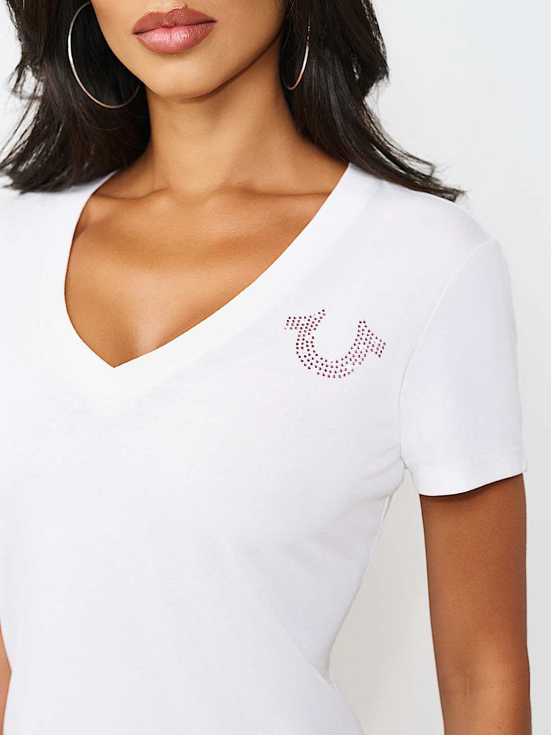 BUTTERFLY LOGO V-NECK TEE, image 5