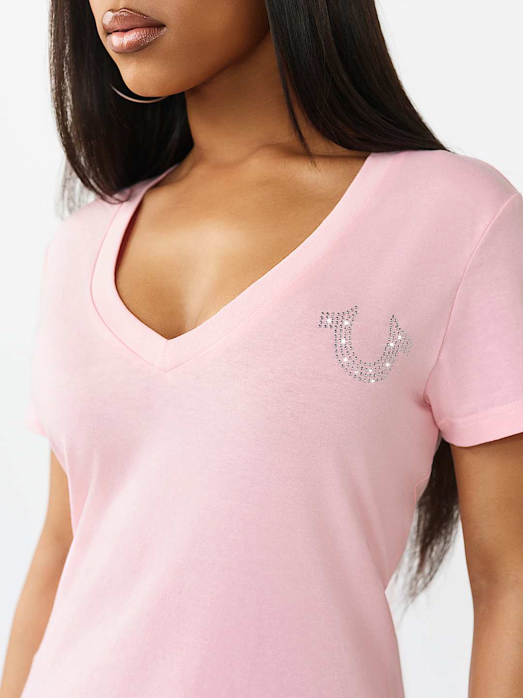BUTTERFLY LOGO V-NECK TEE, image 6